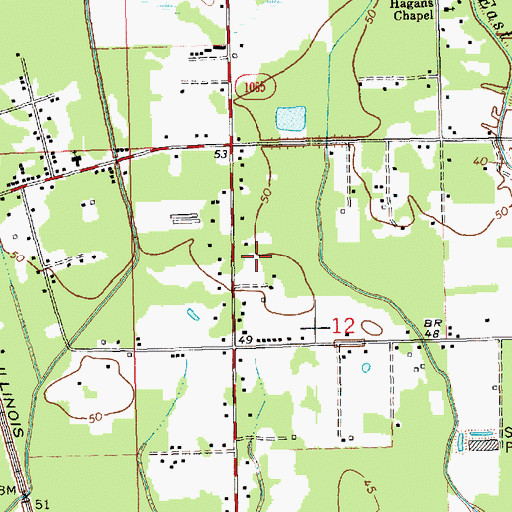 Topographic Map of Trafton Academy School, LA
