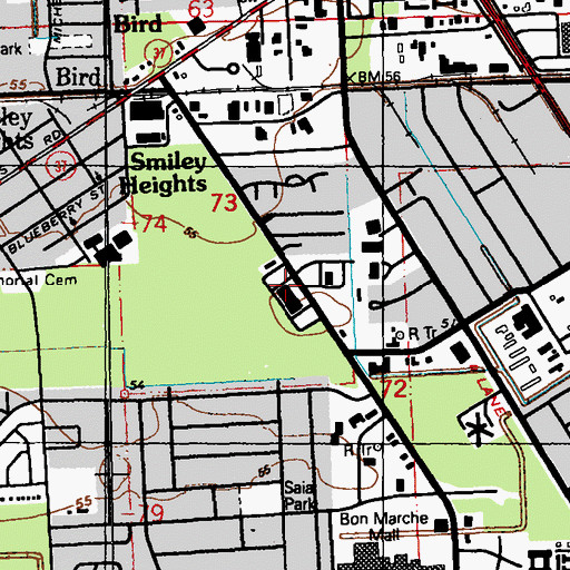 Topographic Map of Jehovah Jireh Christian Academy, LA