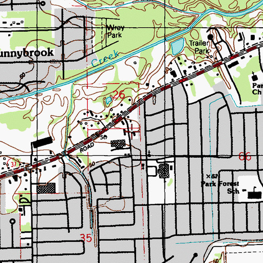Topographic Map of Pauls Christian Academy School, LA