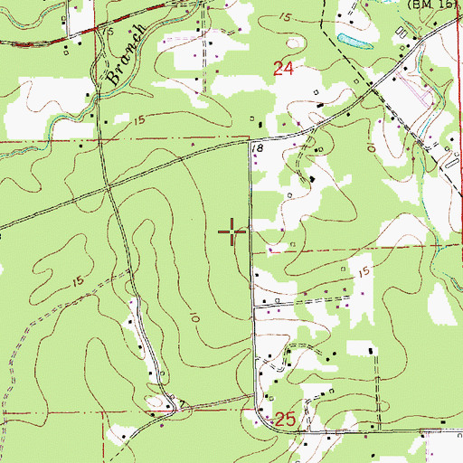 Topographic Map of Springfield Middle School, LA