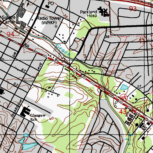 Topographic Map of La Printaniere Montessori School, LA