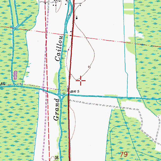 Topographic Map of Juvenile Detention Center Alternative School, LA
