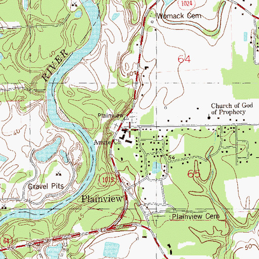 Topographic Map of Amite Christian School, LA