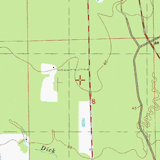 Topographic Map of North Corbin Junior High School, LA
