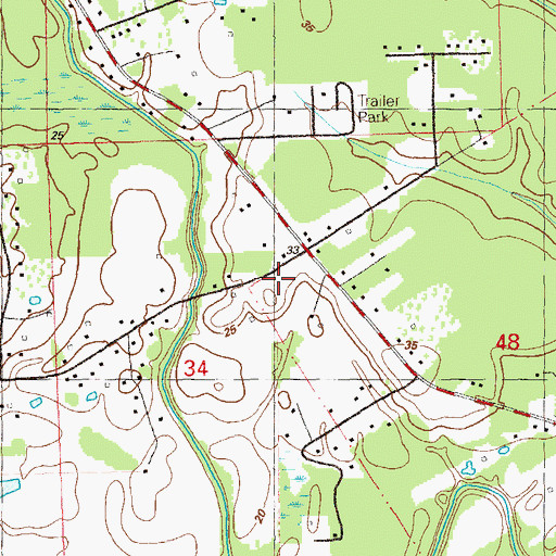 Topographic Map of Grays Creek Elementary School, LA