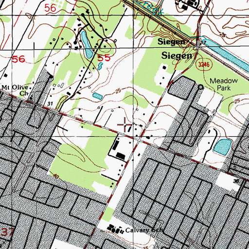 Topographic Map of Maranatha Montessori School, LA
