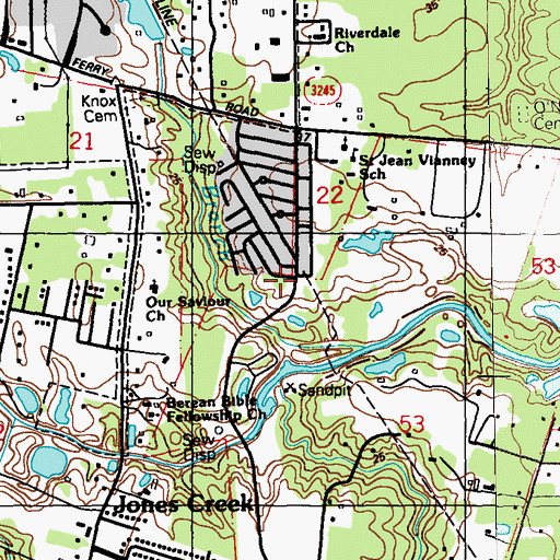 Topographic Map of Greater Baton Rouge Hope Academy School, LA