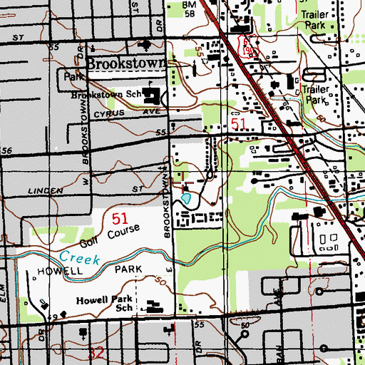 Topographic Map of Desire Street Academy School, LA