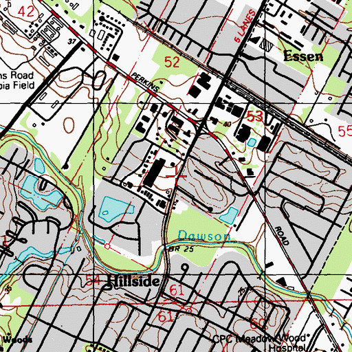 Topographic Map of Staring Education Center, LA