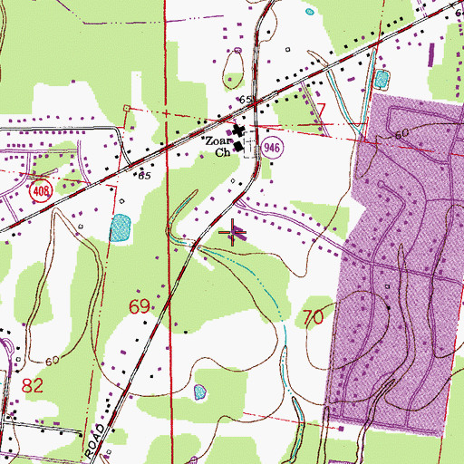 Topographic Map of Starkey Academy School, LA