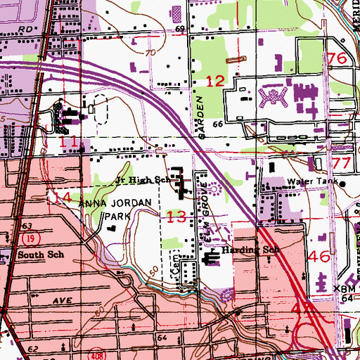 Topographic Map of Scotlandville Pre - Engineering Magnet Academy School, LA