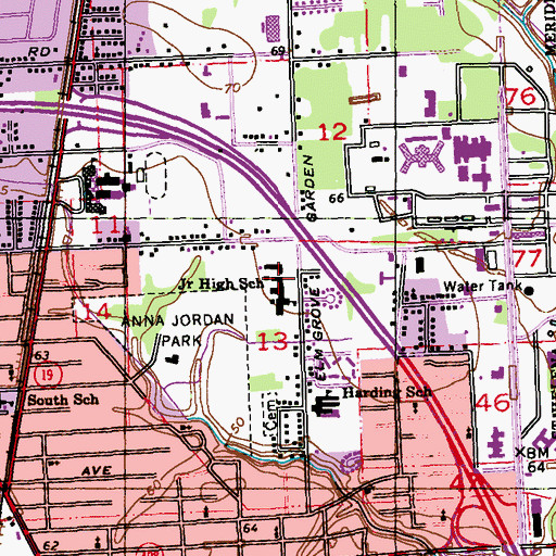 Topographic Map of Scotlandville Elementary School, LA