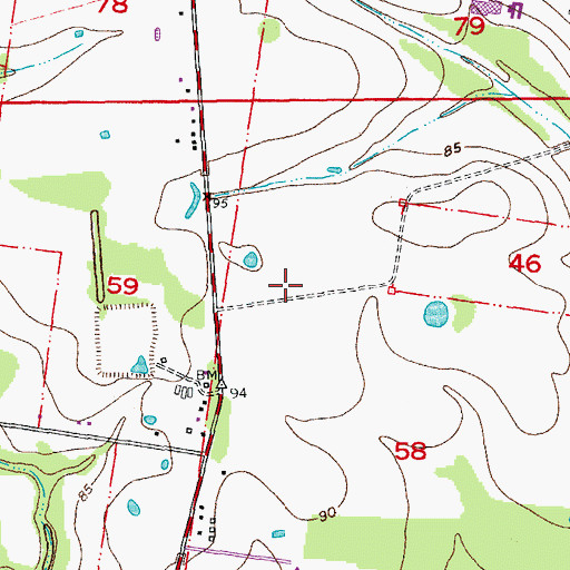 Topographic Map of Copper Mill Elementary School, LA