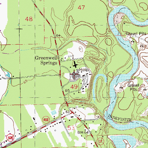 Topographic Map of Eastern Louisiana Mental Health System Special School District, LA