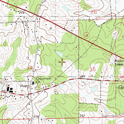 Topographic Map of Northshore Technical Community College Florida Parish Campus, LA