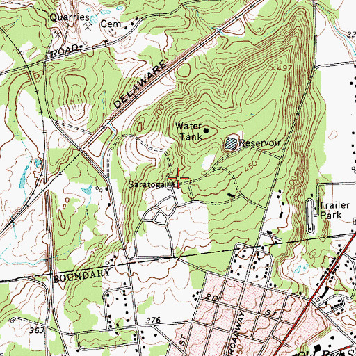 Topographic Map of Barrett Center, NY