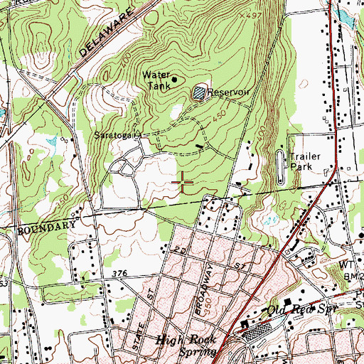 Topographic Map of Bernhard Theater, NY