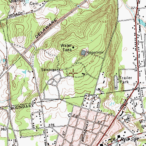 Topographic Map of Bolton Hall, NY