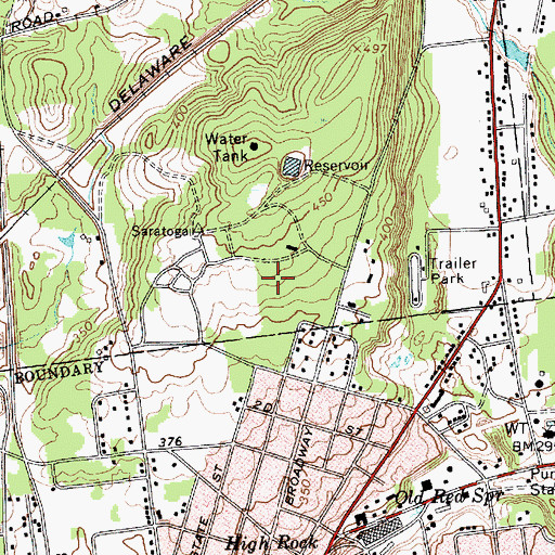 Topographic Map of Filene Music Building, NY