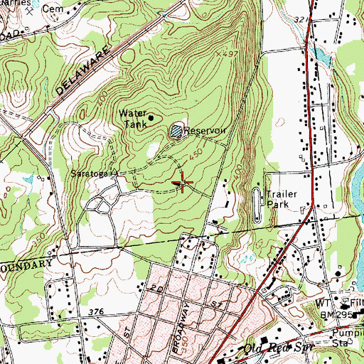 Topographic Map of Hoge Heating Plant, NY
