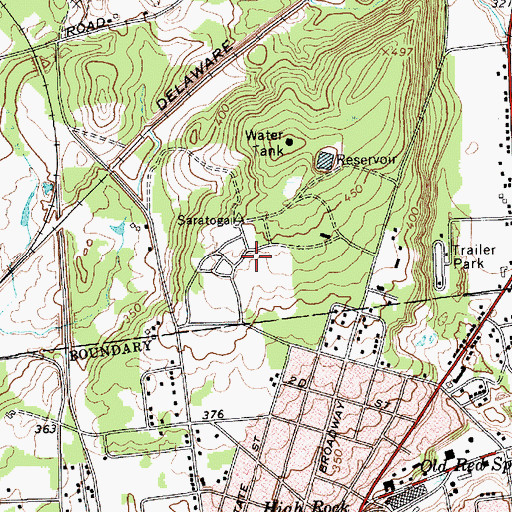 Topographic Map of Ladd Hall, NY