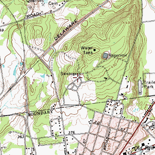 Topographic Map of Murray-Atkins Dining Hall, NY
