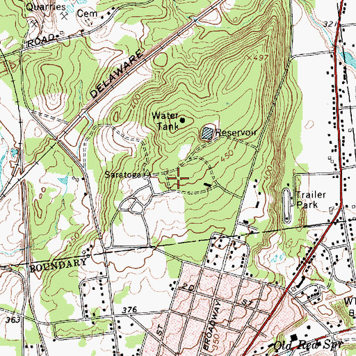 Topographic Map of Palamountain Hall, NY