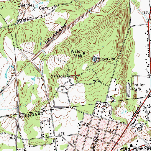Topographic Map of Rounds Hall, NY