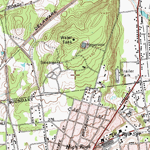 Topographic Map of Saisselin Art Building, NY
