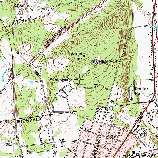 Topographic Map of Tisch Learning Center, NY