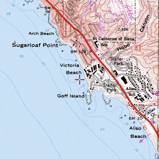 Topographic Map of Hobo Canyon, CA