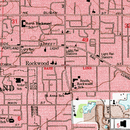 Topographic Map of Academy of Alternatives, OR