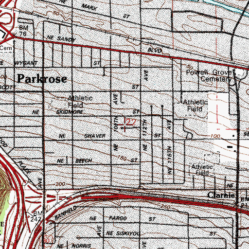 Topographic Map of Faithful Savior Community School, OR