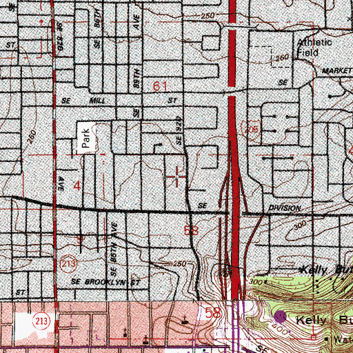 Topographic Map of Grace Lutheran School, OR