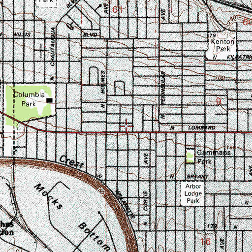 Topographic Map of Open Middle School, OR