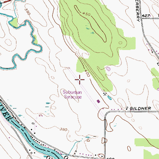 Topographic Map of Syracuse Suburban Airport, NY