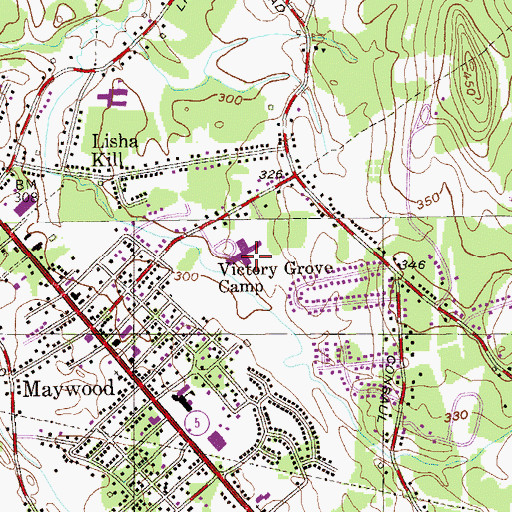 Topographic Map of Lisha Kill Middle School, NY