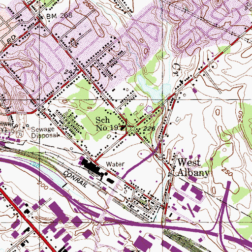 Topographic Map of Hebrew Academy-Capital District, NY