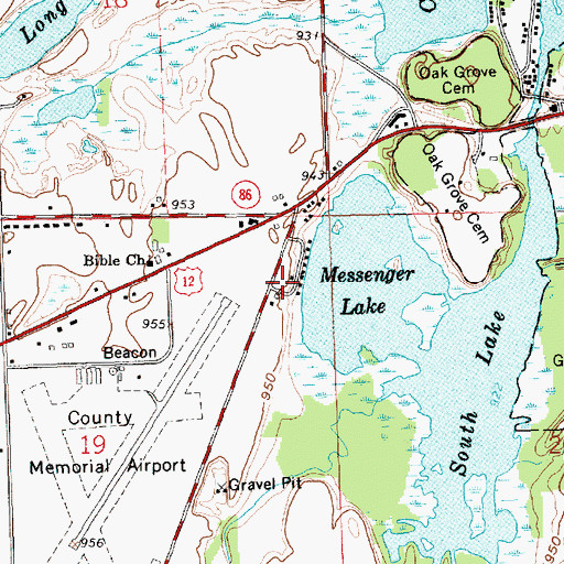 Topographic Map of Memorial Park, MI