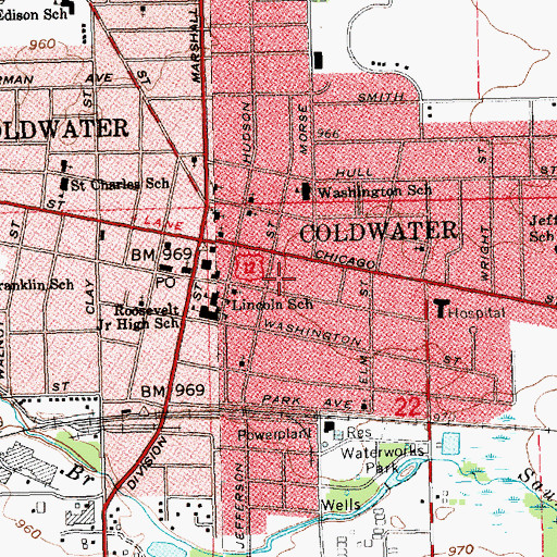 Topographic Map of Wing House Museum, MI