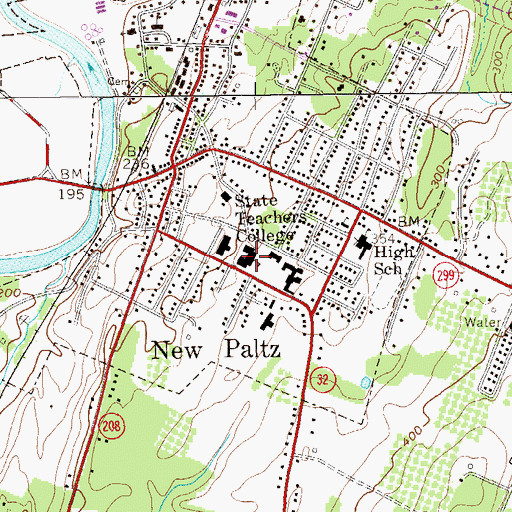 Topographic Map of Old Main, NY