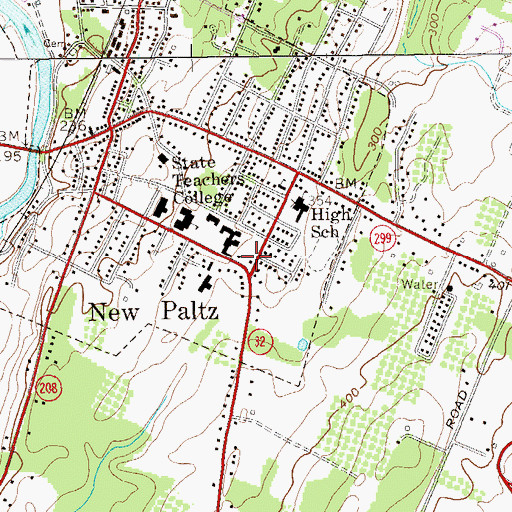 Topographic Map of Hanmer House, NY