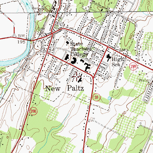 Topographic Map of Coykendall Science Building, NY