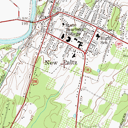 Topographic Map of Parker Theatre, NY