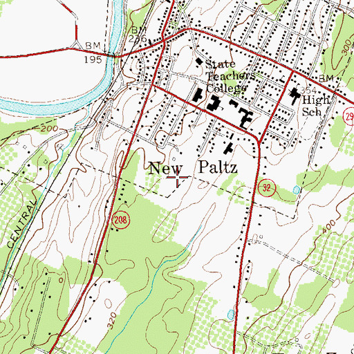 Topographic Map of Elting Gymnasium, NY
