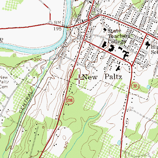 Topographic Map of Loren Campbell Baseball Field, NY