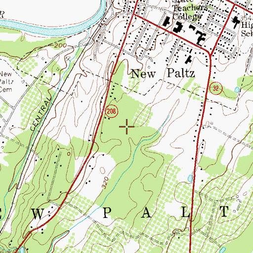 Topographic Map of Lenape Hall, NY