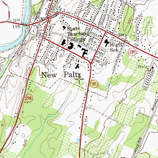Topographic Map of Student Union Building, NY