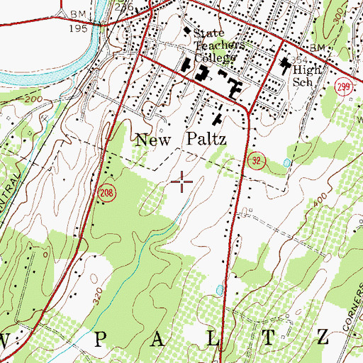 Topographic Map of Gage Hall, NY