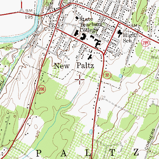 Topographic Map of Scudder Hall, NY